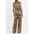 Mistura de seda Lame Jumpsuit Fabricação Atacado Moda Feminina Vestuário (TA30010J)